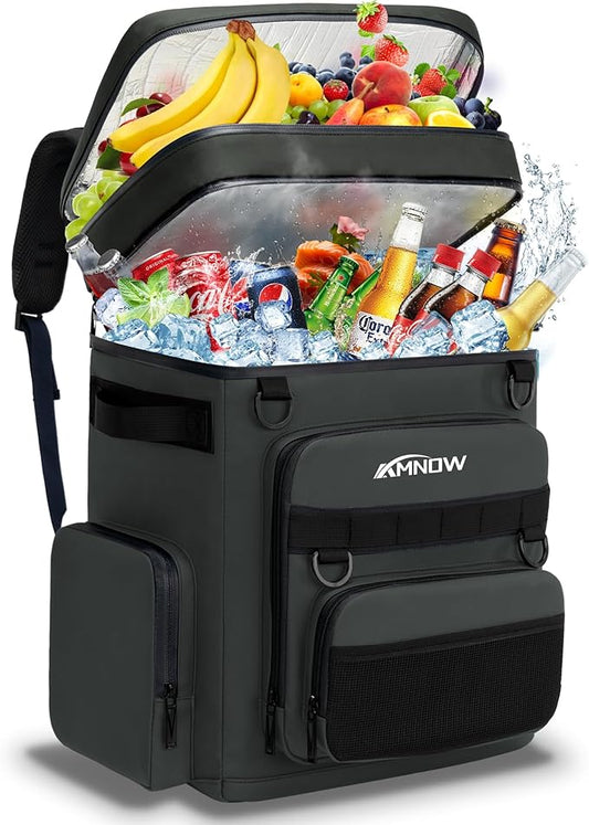 Backpack Cooler Insulated Leak Proof for Men Women 50 Cans Soft Cooler Backpack Insulated Waterproof Large Capacity Coolers Bag Portable for Lunch Camping Travel Picnic Hiking