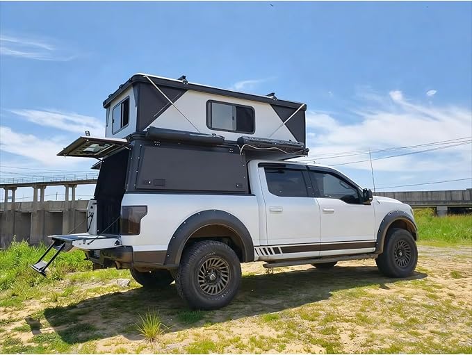 Truck Bed Tent for Pickup Trucks, Foldable Waterproof Truck Tent with Tailgate Cover, Portable Pop Up Tent for Camping Outdoor Travel
