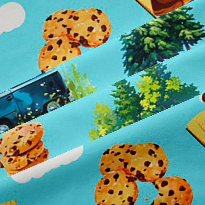 Camper RV Trailer Boys Girls Room Decor,Cloud Pine Tree Rustic Farmhouse Blackout Curtains,Picnic Happy Camping Holiday Blackout Curtains,Blue Green 2 Panels,38Wx45L inch