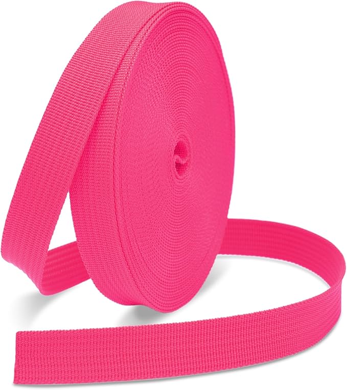 CooBigo Polypropylene Webbing Strap 3/4" Durable Poly Strapping 12 Yards 3/4 inch Wide Webbing Strap for Backbag,Pool Solar Cover,DIY Crafting,Pet Collar,Outdoor Gear