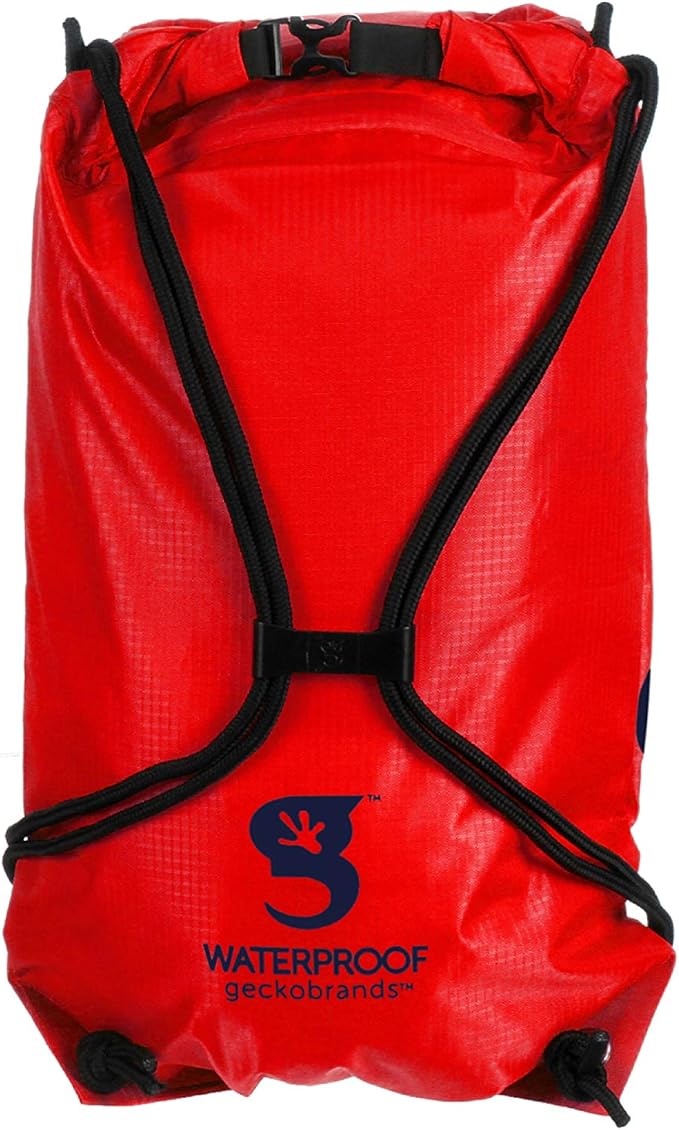 geckobrands Embark 10L Drawstring Backpack – Waterproof, Lightweight Dry Bag for Beach, Hiking, and Light Water Activities