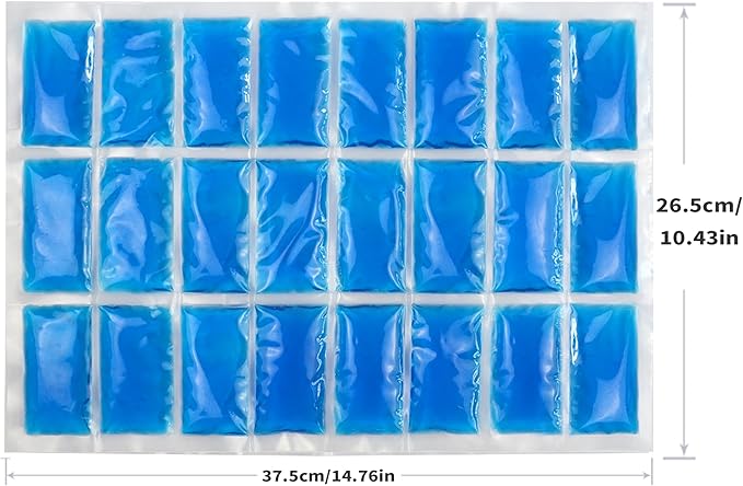 2 Large Ice Blanket Longer Cooling Durable Reusable Non Toxic and BPA Free Ice Sheet Freeze Ice Packs for Coolers Fishing Camping Keep Food BBQ Beverage Cooling delivery (14.76"x10.43" 2 Pack)