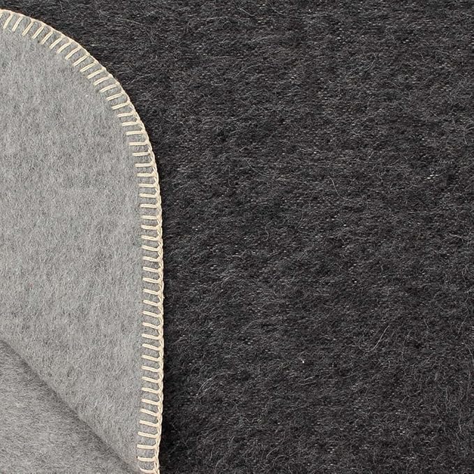 Thick Alpaca Wool Blanket – Heavyweight Alpaca Wool Blanket for Camping Outdoors or Using Indoors | Soft Peruvian Alpaca Wool Blankets (Dark Gray/Soft Gray, King)
