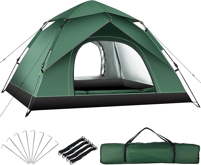 1-2 Person Camping Tent, Tents for Camping Waterproof Lightweight Easy Set Up, Professional Grade Waterproof Tents with Rainfly for Outdoor Hiking