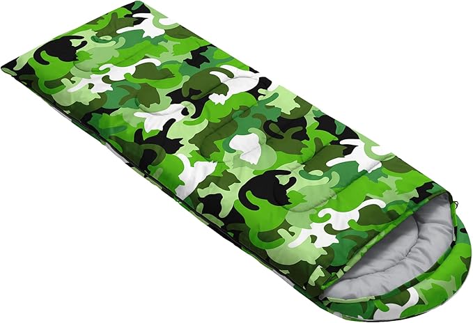 AILONEN Girls Pink Camping Sleeping Bags,Lightweight & Waterproof,3 Season Warm & Cool Weather,Cute Bow Duck Print Sleeping Bags for Kids,Girls,Adults Travelling,Outdoors