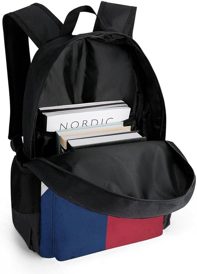 Polyester Daypack for Hiking Work Running, Big Capacity Anti-Theft Multipurpose Shoulder Bag, Texas State Flag Travel and Sport Backpack Rucksack