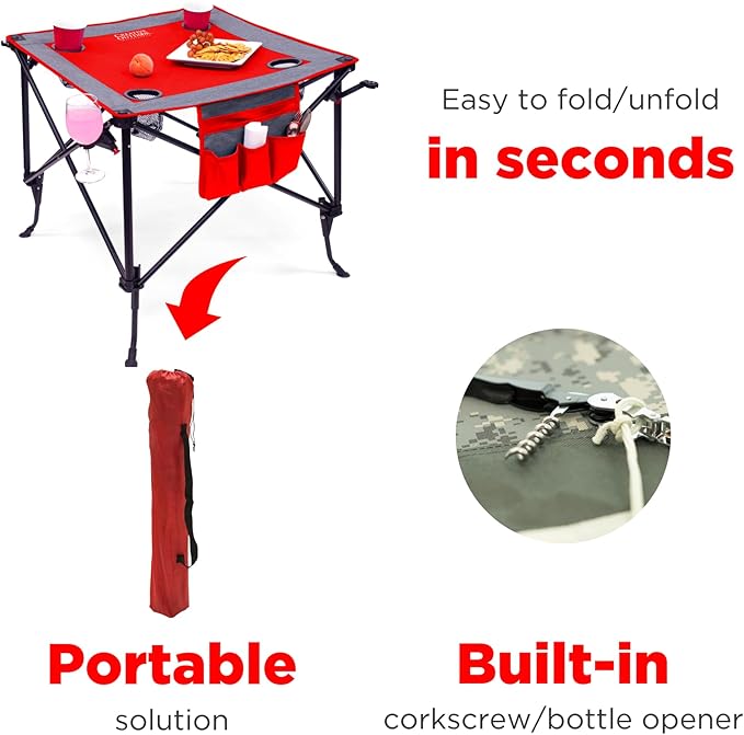 Creative Outdoor Folding Wine Table | Portable | Camping Beach Picnic & Patio