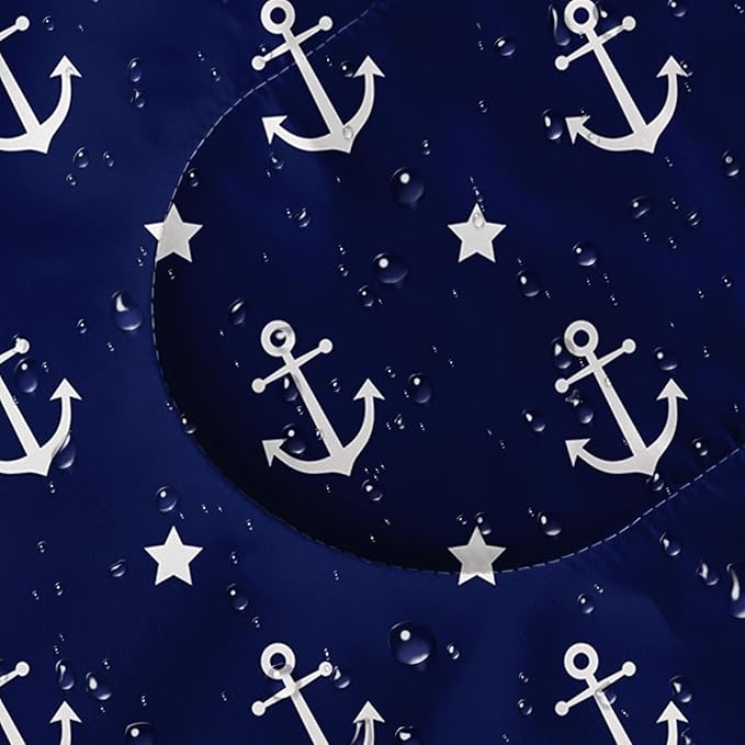 AILONEN Boys Sleeping Bag for Camping,Nautical Anchor,Lightweight & Waterproof,3 Season Warm & Cool Weather,Navy Blue Sleeping Bags for Kids Men Travelling,Outdoors