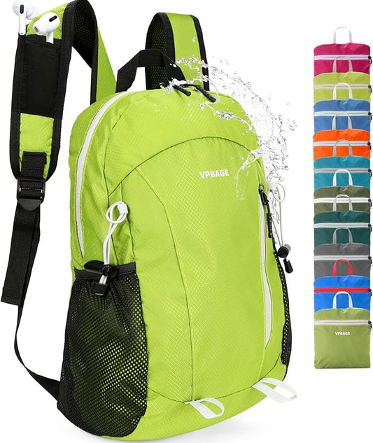 15L Water-resistant Hiking Daypack, Small Backpack Travel Outdoor, Lightweight Day Pack with Tool Loops