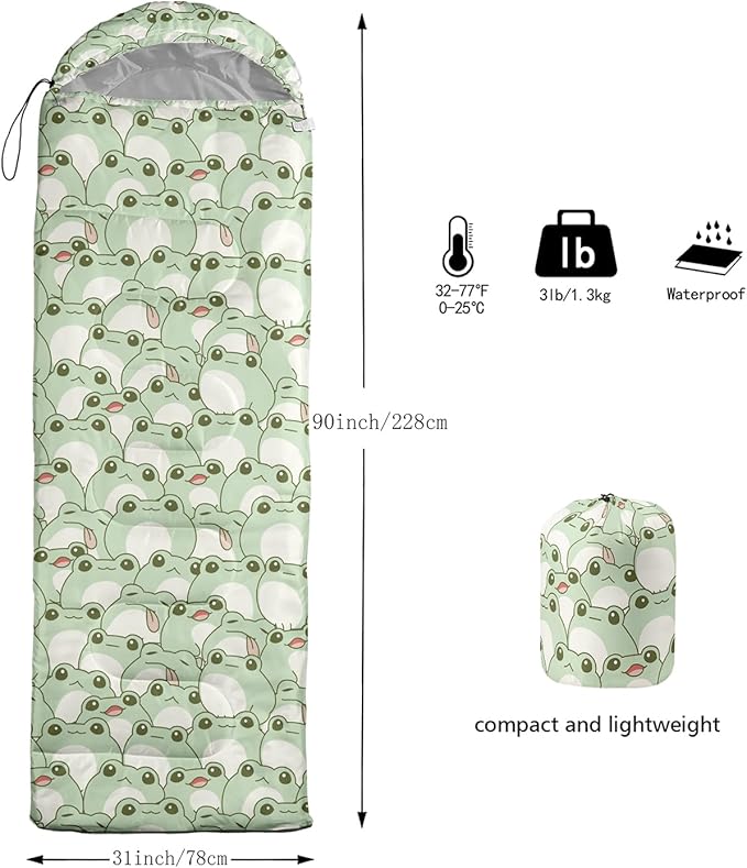 AILONEN Boys Sleeping Bag for Camping,Nautical Anchor,Lightweight & Waterproof,3 Season Warm & Cool Weather,Navy Blue Sleeping Bags for Kids Men Travelling,Outdoors