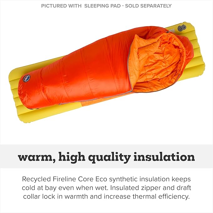 Big Agnes Kids & Youth Sleeping Bag – Ultralight Cold Weather Backpacking & Camping, Kids, Juniors, Teens, 20 Degrees