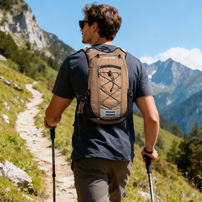 Hydration Backpack Cycling Backpack Women Running Backpack Water Backpack for Hiking Biking Backpack for Men Equipped with 2L Water Bag