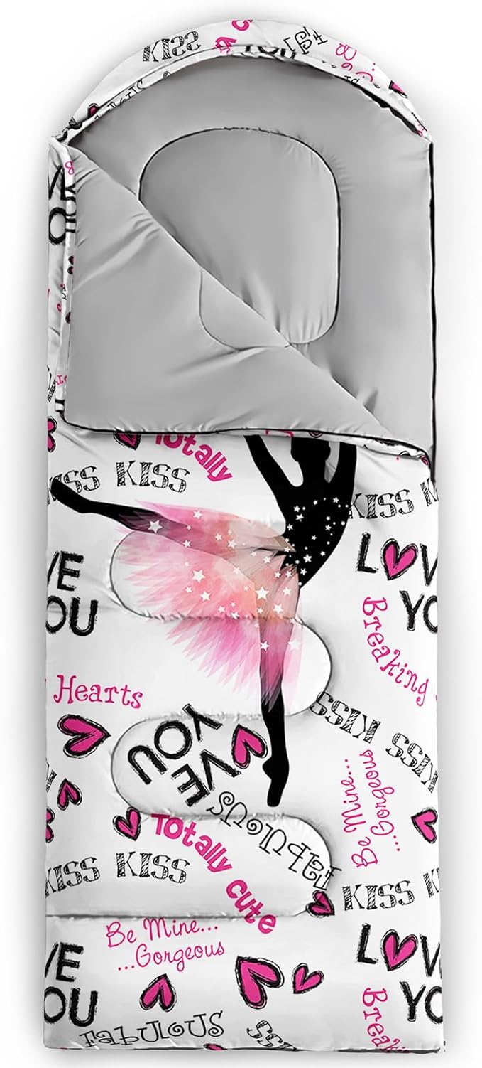 QOOMO Camping Sleeping Bags,3 Season Warm & Cool Weather,Lightweight,Waterproof Sleeping Bags for Adults & Kids,Traveling,and Outdoors,Camping Gear Equipment