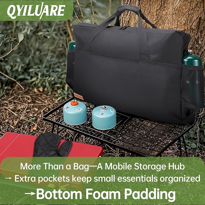 Camping Stove Carrying Case for Coleman 2-Burner,Camp Stove Carry Bag for Camp Chef Everest Stoves | Heavy-Duty Water-Resistant Stove Storage bag | Adjustable Shoulder Strap & Large Pockets