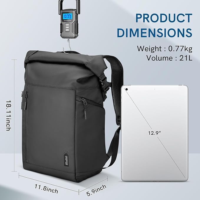 Kingsons Travel Laptop Backpack，Anti Theft Business Backpack for Men Womens Lightweight Waterproof Backpacks Computer Bag Fits 15.6 Inch Laptop and Notebook