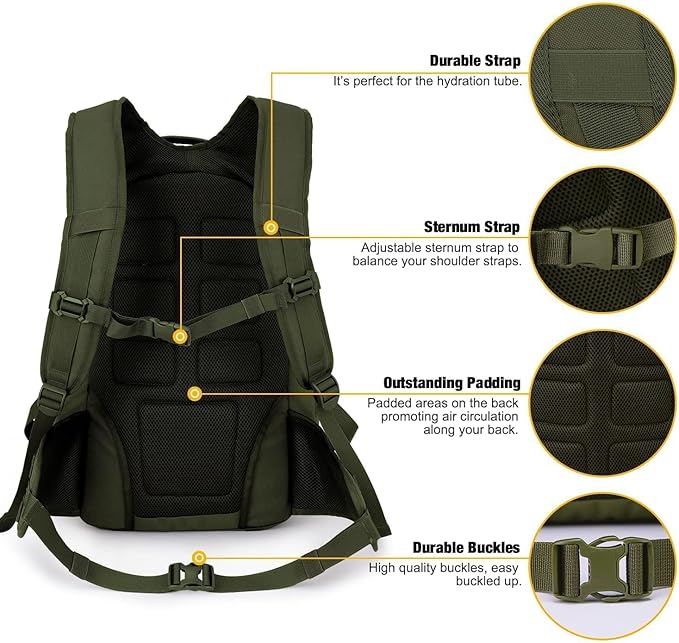 Mardingtop 28L/35L Tactical Backpacks Molle Hiking daypacks for Camping Hiking Military Traveling Motorcycle