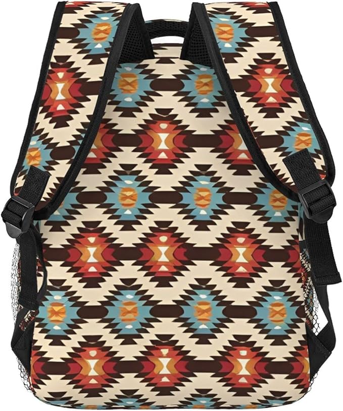Rucksacks Multipurpose Anti-Theft Big Capacity Bookbag, American Native Pattern Travel Hiking Camping Rucksack With Padded Straps