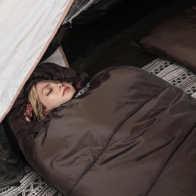 REDCAMP Cold Weather Mummy Sleeping Bag, Warm Flannel Cotton Sleeping Bag, 2 lbs/ 4 lbs Filling