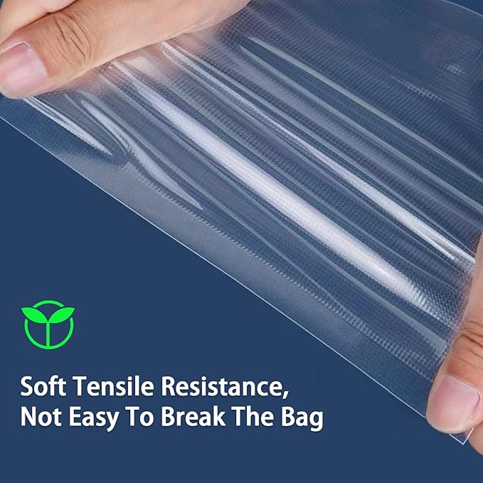 Vacuum Sealer Bags, 5.1" x 7" 100Pcs Food Vacuum Sealer Bag, Heavy Duty, Puncture Prevention, Boilsafe, Freezable, BPA Free, Commercial Grade, Fit Airtight Food Storage Sous Vide