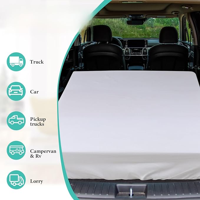 Breling Fitted Sheet (Sheet Only) Compatible with Milliard Trifold Mattress Folding Mattress Fitted Microfiber Bedclothes for Camp Bunk Rvs Bed(White,2 Pcs,Queen,4'')