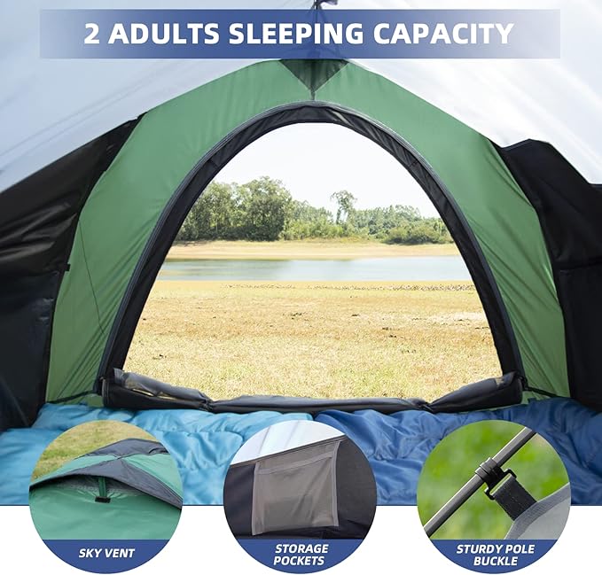 Forceatt Truck Bed Tent, Fits 5’-6.5’ , Waterproof PU2000mm Pickup 6.5 Foot Bed, Easy Setup 2 People Portable Truck Tents for Camping, Hiking, Fishing