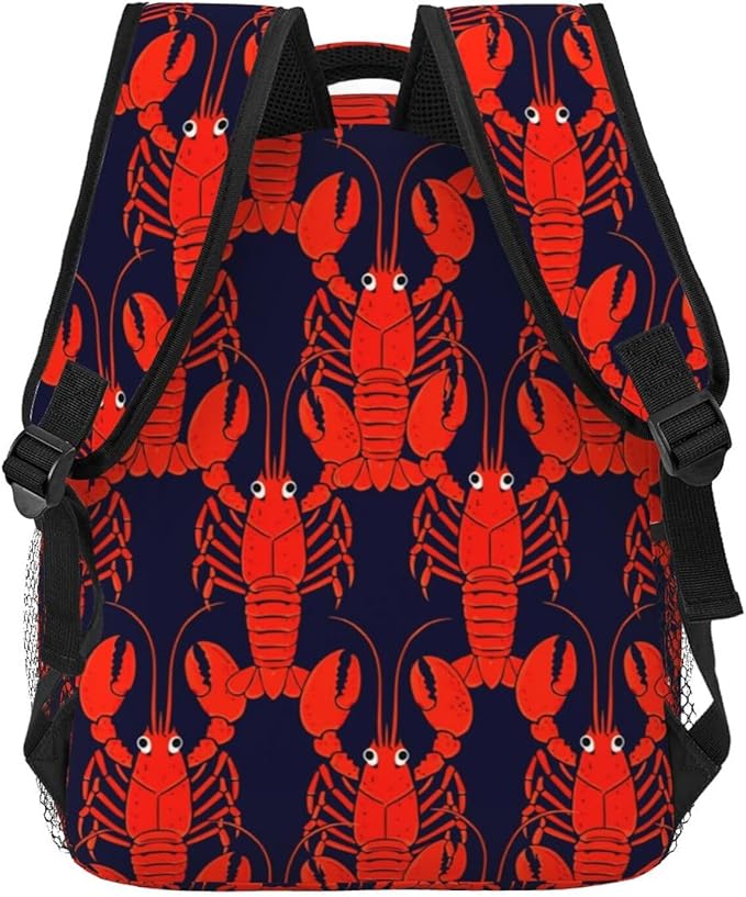 Lightweight Rucksack for Sports Travel Running, Big Capacity Multipurpose Anti-Theft Bookbag, Red Lobster Travel and Sport Backpack Rucksack