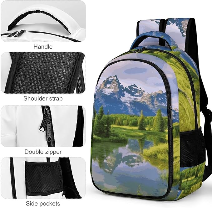 MUSM National Park Backpack Anti Theft Laptop Backpacks Large Classical Travel Backpack Computer Bag Lightweight Hiking Back Pack Water Resistant Daypack Gift for Men & Women