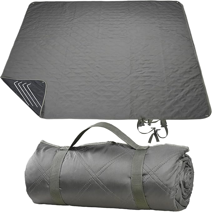Waterproof Picnic Blanket 80 * 80 in Portable with Carry Strap for Beach Mat or Family Outdoor Camping Party, Park Blanket for Grass Park, Hiking, Travel