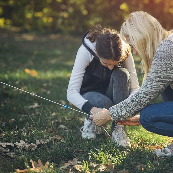 Reflective Paracord 550 lb, 7 Strand Paracord Rope 250ft 4mm, Nylon Parachute Cord for Camping, Lake Blue