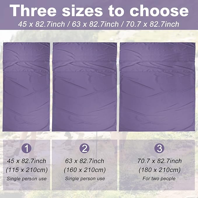 Sleeping Bag Liner Travel Sheets for Hotel Camping Sheets Travel Bed Sheets for Hotel Lightweight Single &Double Compact Sleeping Bag Sack Breathable Travel Sleeping Bag for Hotels Adult Compact Sacks