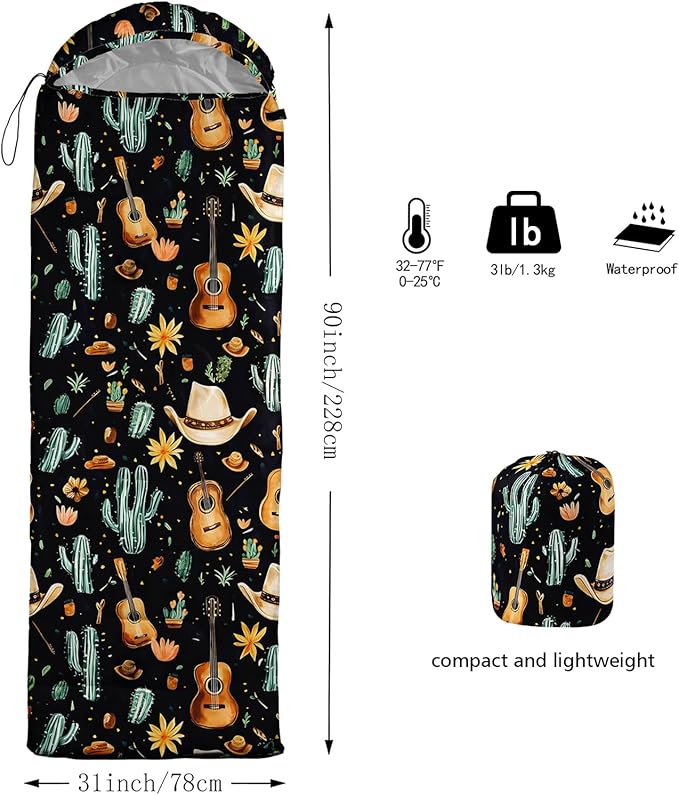 AILONEN Boys Sleeping Bag for Camping,Nautical Anchor,Lightweight & Waterproof,3 Season Warm & Cool Weather,Navy Blue Sleeping Bags for Kids Men Travelling,Outdoors