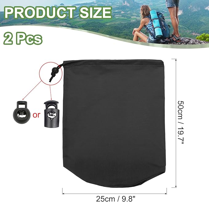 PATIKIL Stuff Sack, Waterproof Outdoor Storage Sack Portable Drawstring Dust Flap Bag Lightweight Sleeping Bag for Camping Hiking Travel