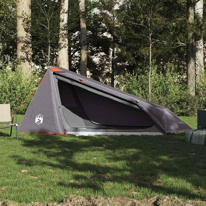 1-Person Tunnel Camping Tent, Waterproof Lightweight Backpacking Tent with Detachable Rainfly, Portable Hike Shelter for Outdoor Traveling, Easy Setup Green
