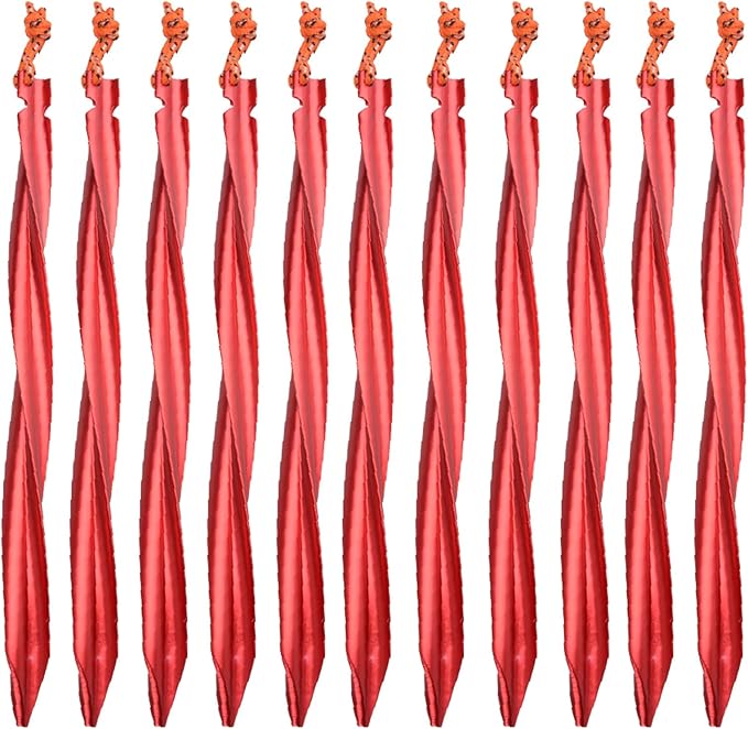 Azarxis Aluminum Tent Stakes Pegs Heavy Duty Lightweight for Camping Sand