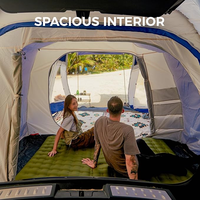 KingCamp SUV Tent, Instant 6-8 Person Waterproof & Windproof Tailgate Car Camping Tent with Movie Screen for Family Camping & Outdoor Adventures