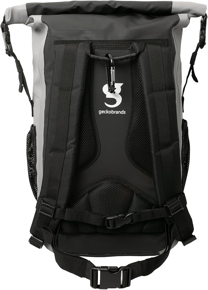 geckobrands Paddler Waterproof 45L Backpack, Large Dry Bag with Padded Shoulder Straps, Waist Strap, Chest Strap