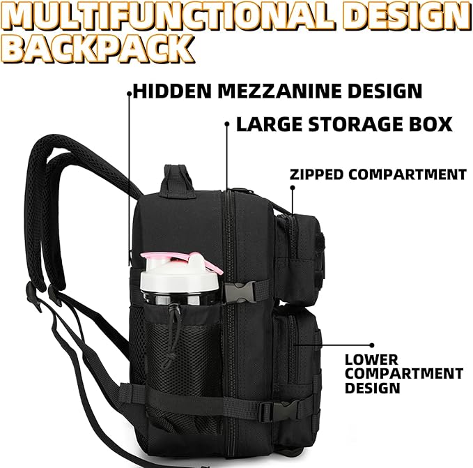 9L Mini Tactical Backpack for Men and Women Tactical Backpack Small for Hiking Small Tactical Bag Fitness Pack