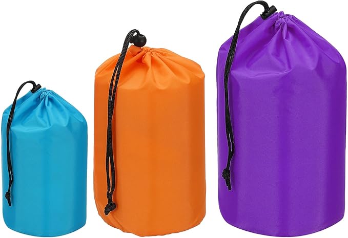 PATIKIL Stuff Sacks, Waterproof Outdoor Storage Sack Portable Drawstring Dust Flap Bag for Camping Hiking