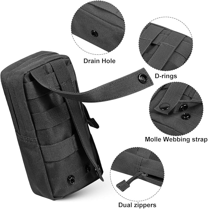 Gogoku 4-Pack Molle Pouch Tactical Molle Pouches Compact Utility EDC Waist Bag Pack
