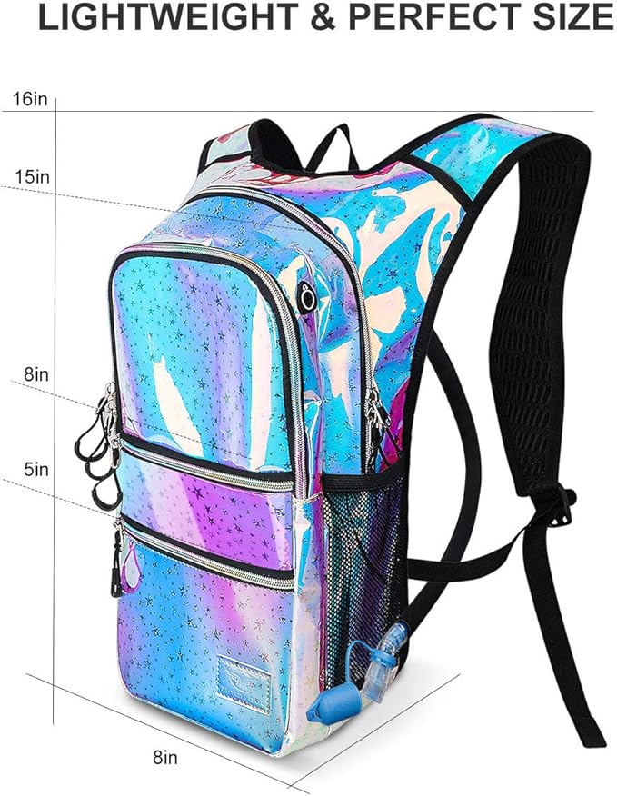 Hydration Backpack Pack, Water Backpack 20L Capacities Included 2L Hydration Bladder, Festival Essential - Rave Hydration Pack Hydropack Hydro for Hiking, Festival Gear