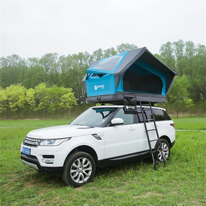 UNISTRENGH Waterproof Rooftop Tent, Portable Inflation Roof Top Tents Softshell, Pop up Roof-top Tent Camping for Jeep SUV Van Truck Car Tents with LED Lighting
