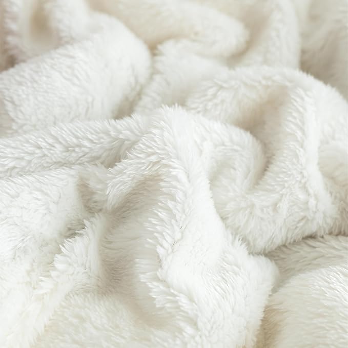 UKELER Cozy Sherpa Bed Blanket Queen Size 80 x 90 inch, Striped Throw Blanket for Bed Couch Sofa Camping, Great Gift for Mother's Day, Father's Day, Thanksgiving, Christmas,New Year's Day, Purple