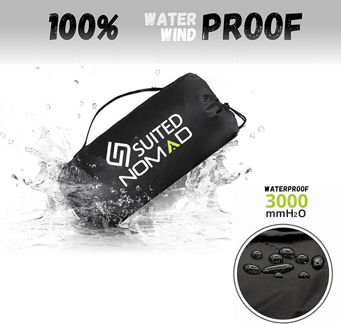 SUITEDNOMAD Large Waterproof Outdoor Stadium Blanket, Windproof and Warm Extra Thick Fleece or Quilted Sherpa, Great for Cold Weather Camping, Picnic, Sports, Festivals