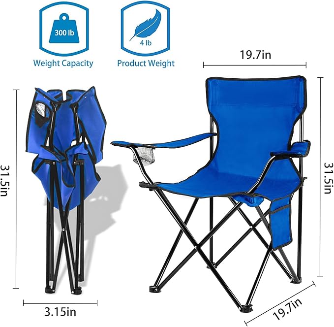 Damei century Folding Camping Chairs- Lightweight, Portable Chair for Beach, Lawn, Outdoor Sports
