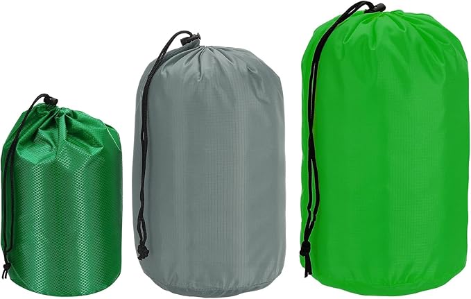 PATIKIL Stuff Sack, Waterproof Outdoor Storage Sack Portable Drawstring Dust Flap Bag for Hiking Backpacking