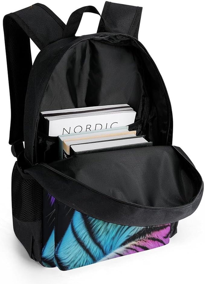 Polyester Daypack for Hiking Work Running, Big Capacity Anti-Theft Multipurpose Shoulder Bag, King Of The Tiger Butterfly Art Travel and Sport Backpack Rucksack