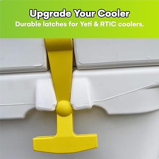 Beast Cooler Accessories Replacement Latches for Yeti Tundra and RTIC Hard Coolers - 2-Pack Yellow Latches Cooler Straps - Heavy-Duty Cooler Replacement Parts