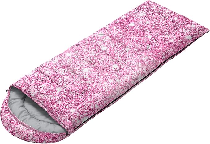 Sleeping Bags for Adults Kids,Backpacking Camping Sleeping Bag for Girls Boys Lightweight Waterproof Cold/Warm Weather Sleeping Bag for All Season