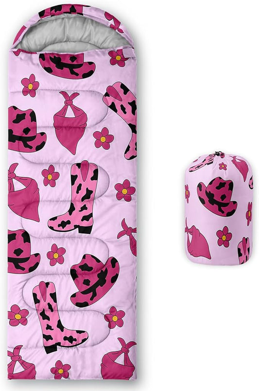 QOOMO Camping Sleeping Bags,3 Season Warm & Cool Weather,Lightweight,Waterproof Sleeping Bags for Adults & Kids,Traveling,and Outdoors,Camping Gear Equipment