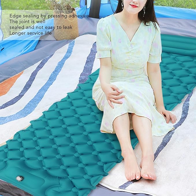 Topyond Inflatable Sleeping Mat, Camping Sleeping Pad Ultralight Inflatable Sleeping Mat with Built in Pump Backpacking Camping Air Mattress for Camping